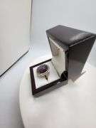 Very fine one Star Ruby 24.65 CW and Sapphire ring in silver 14k gold plated