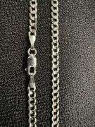 10k White Gold Solid Curb Link Chain 3.2mm Necklace 20"