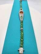 Unbelievable diamond and Tsavorite Bracelet in silver