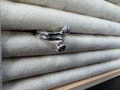 Sterling Silver Gemstone Ring Size 6