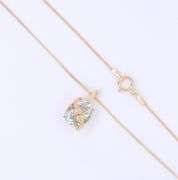 10kt Yellow Gold Oval Prasolite Pendant on Chain