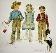 Exclusive Norman Rockwell Signed Limited Edition Lithograph "Rivals" with Pubilshers Certificate