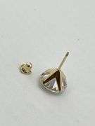 14KT White Gold Two Carat CZ Stud Earrings