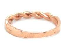 14kt Rose gold 0.12ctw twisted diamond band