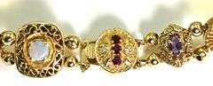 Fabulous Colorful 14K 8.5" Slide Bracelet