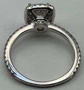 18K White Gold Cushion Cut Diamond Ring of 2.46ct