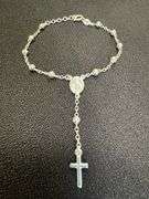 925 Sterling Silver Rosary Bracelet Catholic Jewelry