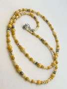 925 Sterling Silver Jay King DTR Silpada Yellow Opal Beads And Silver accent Necklace