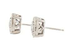 Effy 1.30ctw Round Diamond Halo Stud Earrings in 14K