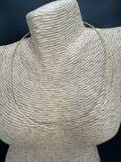 Sterling Silver Gold Plated Round Omega Snake Chain 1.3mm Solid 925 Italy Wire Necklace 16"