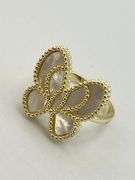 925 Sterling Silver Mother Of Pearl Butterfly Ring