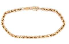 14kt Yellow gold rope chain bracelet