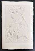 Very rare Henri Matisse etching signed in the plate, C.1920, from the series of Cinquante Dessins
