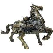Metal Galloping Horse with Five Coin Charms