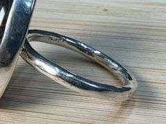 Sterling Silver 925 One of a Kind Dichroic Glass Ring Size 7.25