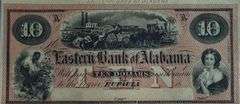 $10 Eastern Bank of Alabama Note
