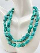 925 Sterling Silver Chunky Turquoise Nugget Necklace