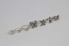 .925 Sterling Silver Butterfly Ring Lot (73 Ring Lot) Various Styles & Sizes