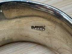 Sterling Silver Black Onyx Gemstone Cab Ring Size 10