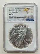 2020-(W) American Silver Eagle, NGC MS70 Early Releases