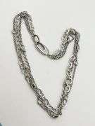 925 Sterling Silver Vintage Rare Lois Hill Multi Strands Ornate Details Different Chain Styles Neckl