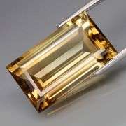Impressive 16.95ct richly colored emerald cut Citrine! Untreated!