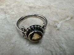 Sterling Silver Natural Gemstone Citrine Ring Size 8