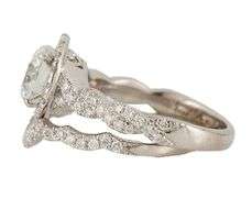 Neil Lane 2.76ctw Round Diamond Halo Infinity Shank Bridal Set in 14K, GIA Certified