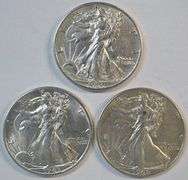 Very select trio of 'P Mint Walking Liberty Halves from 1939, 41, & 46
