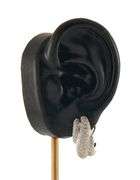 1.95ctw Pave Diamond Triple Layered Omega Back Earrings in 18K