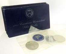 Six 1971 Blue Pack Unc Ike Silver Dollars