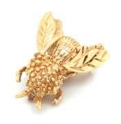 Nicely Sculpted 14K YG Honey Bee Brooch/Pin