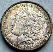 1887 Toned Unc BU Morgan