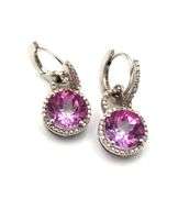 925 Sterling silver cubic zirconia dangle earrings and 2 pins