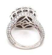 18kt White gold 5.05ct lab grown round brilliant cut with 2.65ctw halo with pave diamond setting