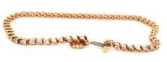 14kt Yellow gold round brilliant cut diamond tennis bracelet