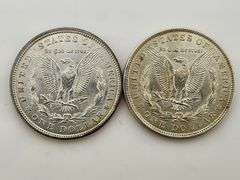 (2) 1921 Morgan Silver Dollars