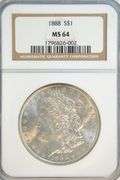 Better near Gem BU 1888-P Morgan Silver Dollar. NGC MS64