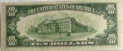 Choice Unc $10 1934 A Series North Africa Silver Certificate.