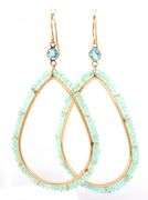 14kt Yellow gold aquamarine dangle earrings