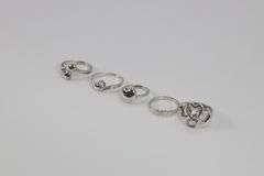 .925 Sterling SIlver Heart Rings (Lot of 30 Rings) Various Sizes & Styles