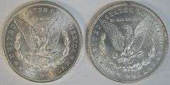 1878-P 7TF and 1878-S Morgan Silver Dollars. Choice BU's