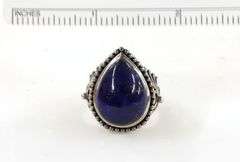 Natural Lapis Sterling Ring
