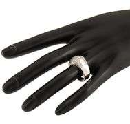 1.35ctw Round Diamond Horseshoe Style Dome Ring in 18K