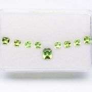 High end 4.15ct VS-IF grade untreated Peridot set