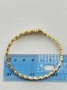 18KT Yellow Gold Hand Craftef Full Diamond Coiling Design Bangle