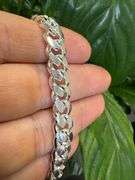 Sterling Silver Solid Miami Cuban Link Chain 9.2mm 925 Italy Heavy Curb Necklace 24" Inch