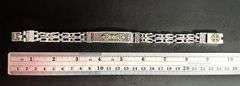 50 Gram14 Kt. White Gold Plate Byzantine Bracelet