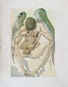 Highly Collectible Salvador Dali Original Color Engraving from The Divine Comedy