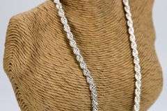 Sterling Silver Hollow Spiral Rope Chain 6mm Pure 925 Italy New Men's Wide Necklace 24"